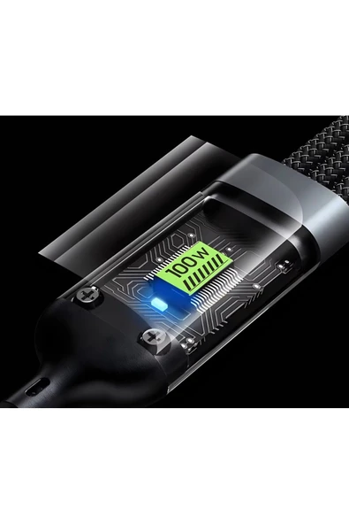 ŞARZ KABLOSU 3Ü BİR ARADA 100W HIZLI VE GÜVENİLİR ŞARZ KABLOSU - 7