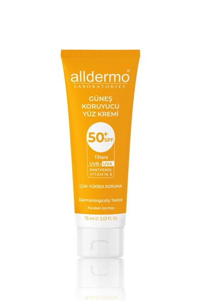 ALLDERMO Güneş Koruyucu Yüz Kremi Spf50 75 ml - 2