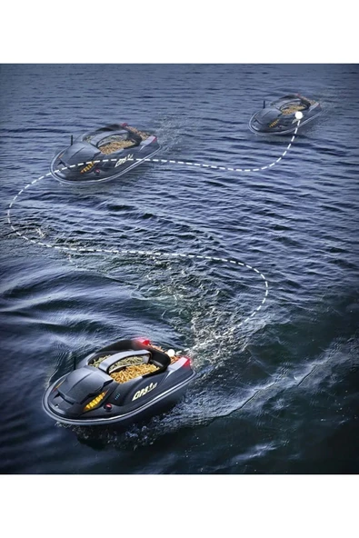 Sazan Yemleme (TEKNE VE BOTU)gps Model Oto Pilot Eve Dönüş Otomotik Hazneler Su Sovutmalı Büyük Boy - 5