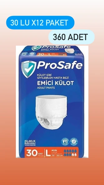 Prosafe Emici Külot Büyük Boy L 30'lu 12 Adet Hasta Bezi ürün görseli