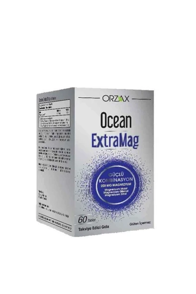 OCEAN ExtraMag 60 Tablet Magnezyum İçeren Takviye Edici Gıda