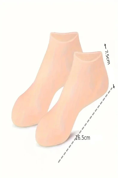 Silikon Ayak Bakım Nemlendirici Çorap Çatlak Kuruluk Önleyici Jel Topuk Krem Çorabı Ayak Maskesi - 7