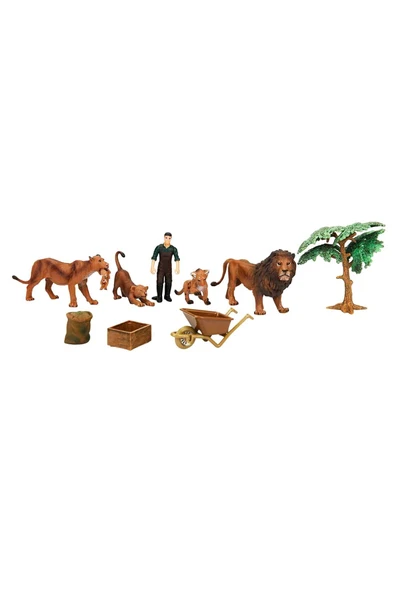 Aslan, Leopar, Goril ve Daha Fazlası! Wild Life Çiftlik Seti - 3