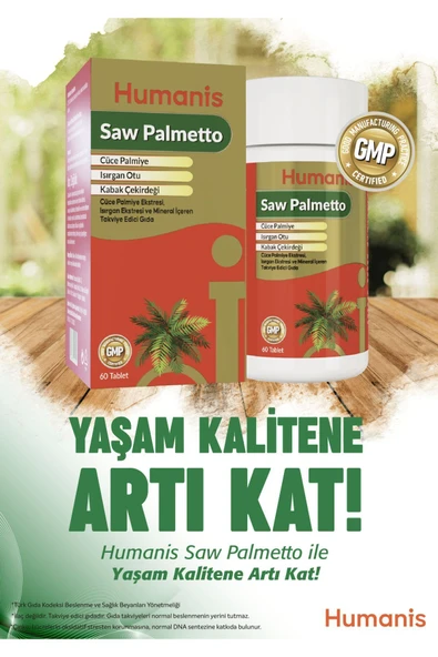 HUMANİS Saw Palmetto Isırgan ve Bitki Ekstreleri İçeren 60 Tablet