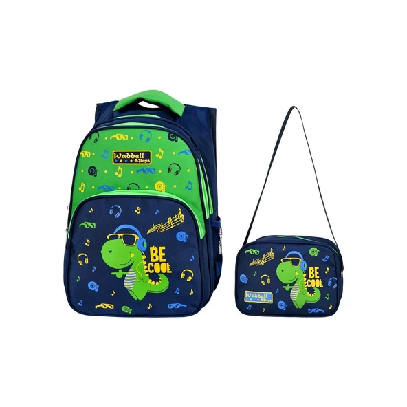 Waddell Dinazor Baskılı Beslenmeli İlkokul Çantası 3006
