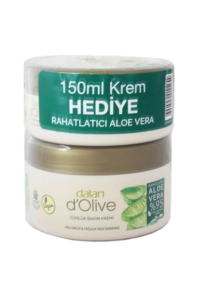 D'olive Günlük Bakım Rahatlatıcı Aloe Vera Kremi 250 ml 150 ml Hediye