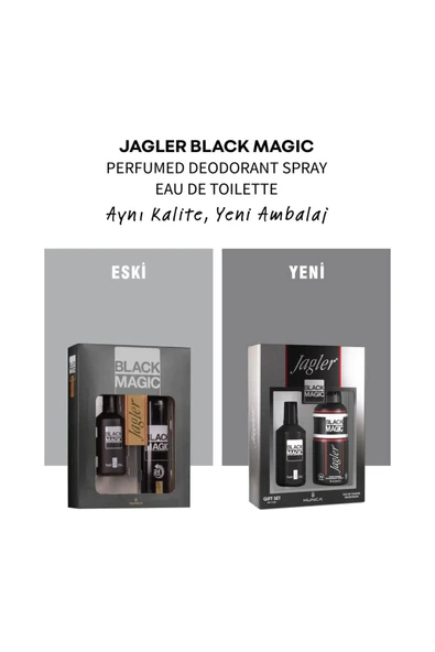Black Magic EDT 75 ml + Deo Sprey 150 ml Erkek Parfüm Seti - Resim 2