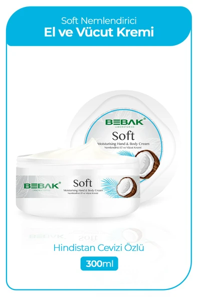 Soft Nemlendirici El Ve Vücut Kremi Kavanoz – Hindistan Cevizi 300 Ml