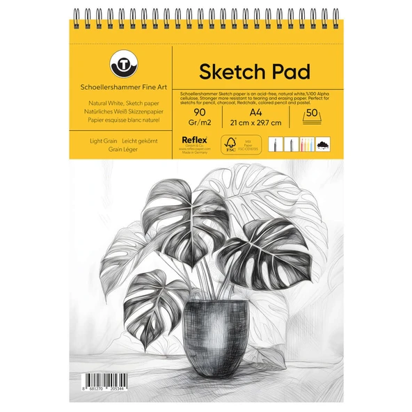 Schoellershammer Sketch Pad Eskiz Defteri 90 gr A4 50 Yaprak - Resim 2
