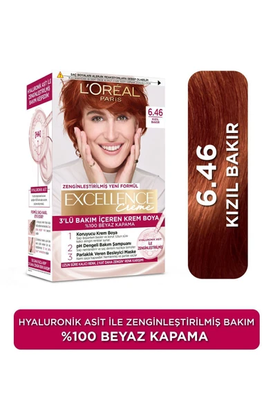 Excellence Creme Saç Boyası – 6.46 Kızıl Bakır