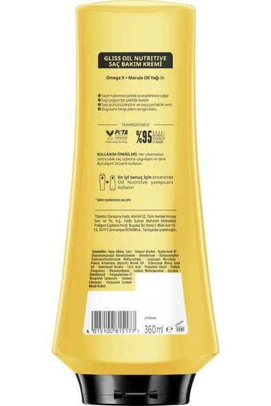 Oil Nutritive Saç Kremi 360 ML - Resim 3