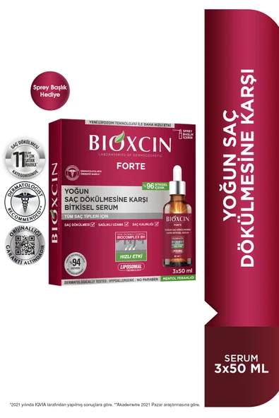 Forte Yoğun Saç Dökülmesine Karşı Bitkisel Serum 3x50ml - 1