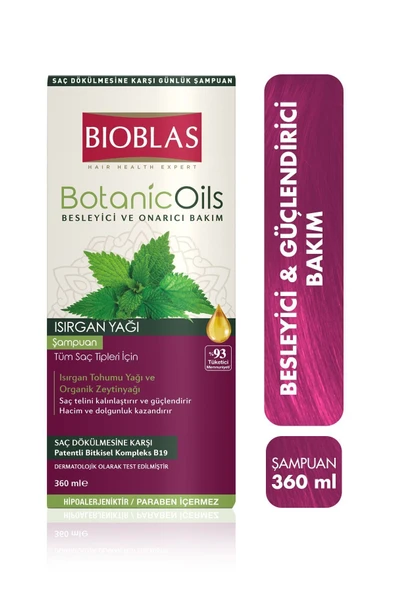 Botanic Oils Isırgan Yağlı Şampuan 360 ml ürün görseli 1