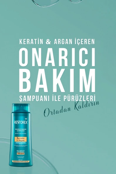 Kırık Ve Işlem Görmüş Saçlar Için Onarıcı Keratin Argan Bakım Şampuanı 500 ml - Resim 2