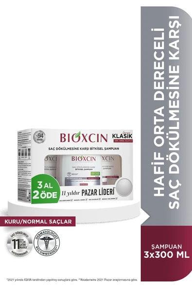 Genesis Kuru ve Normal Şaçlar İçin 300ml 3 AL 2 ÖDE - Klasik Saç Dökülme Karşıtı Şampuan