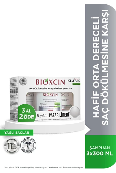 Genesis Yağlı Şaçlar İçin 300ml 3 AL 2 ÖDE - Klasik Saç Dökülme Karşıtı Şampuan ürün görseli