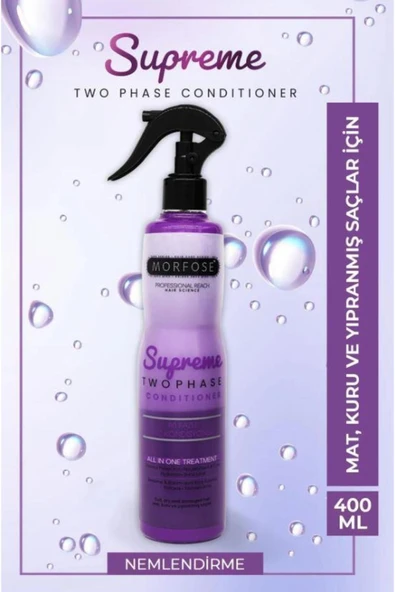 Çift Fazlı Supreme Fön Suyu 400 ml - Mat, Yuru ve Yıpranmış Saçlar ürün görseli 1