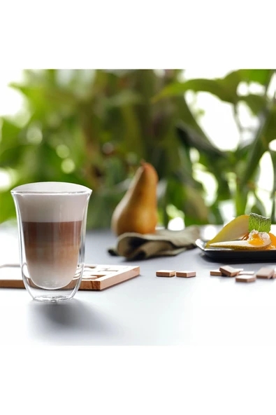 Delonghi DLSC312 - 2'Li Latte Macchiato Çift Cidarlı Bardak - Resim 2