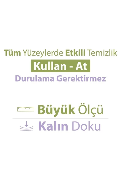 Turco Doğadan Pratik Yüzey Temizlik Havlusu Lavanta 100 Yaprak - 5