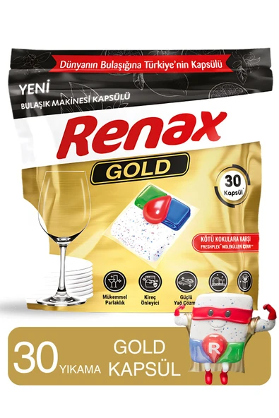 Gold Bulaşık Makinesi Kapsülü Hepsi Bir Arada 30 Lu
