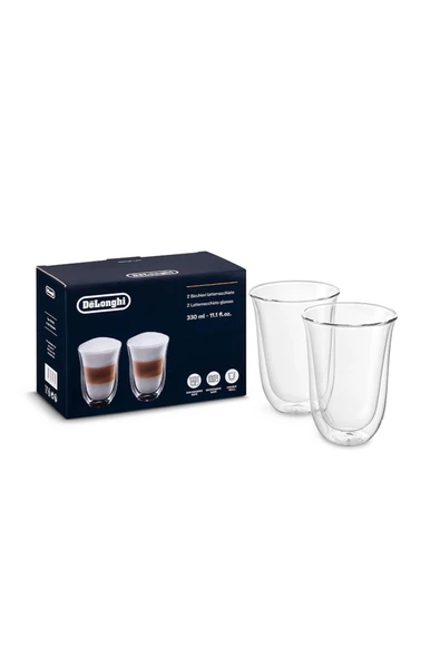 Delonghi DLSC312 - 2'Li Latte Macchiato Çift Cidarlı Bardak