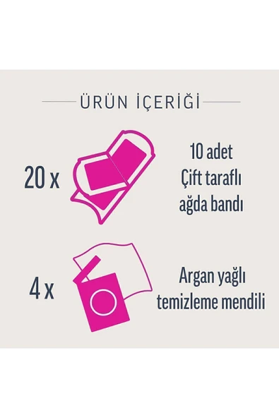 Pure Hipoalerjenik Yüz Bölgesi Özel Sir Ağda Bandı Hassas Ciltler için 20'li - Resim 2