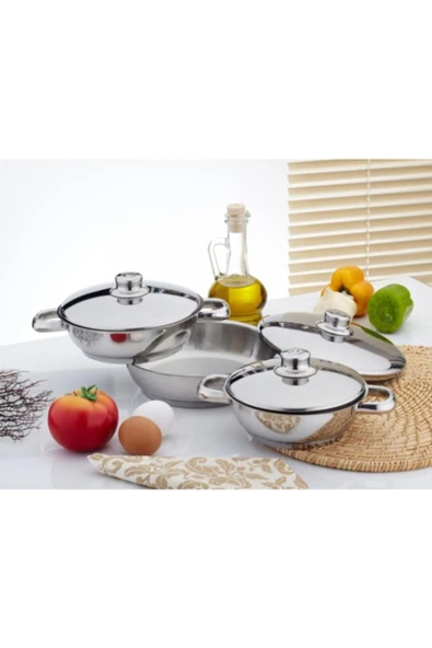 Gülsan Omlet Set 6 Parça (çelik Kapaklı)