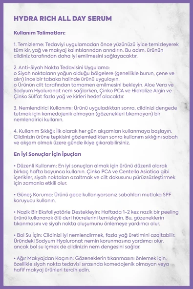 İnkorea Gün Boyu Süren Nemlendirici Serum - Hidra Rich All Day Serum - 4