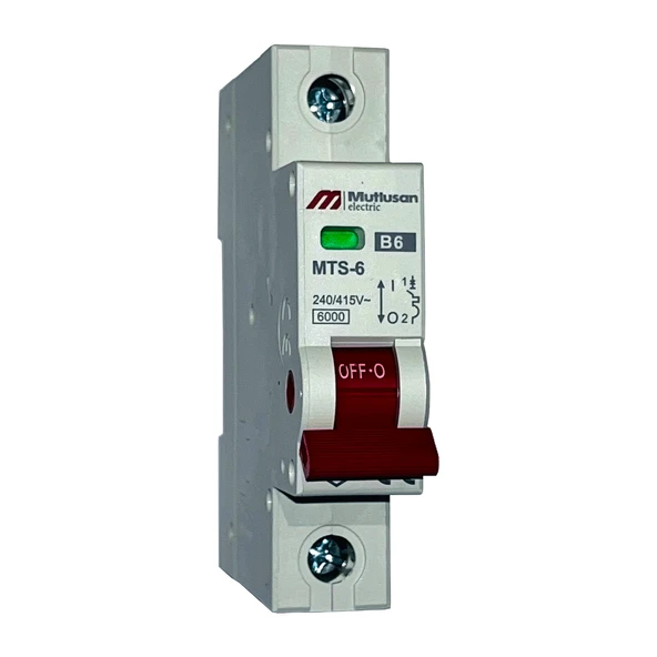 Mutlusan MTS06-1006B 1x6A 6kA B Tipi Otomatik Sigorta - 1