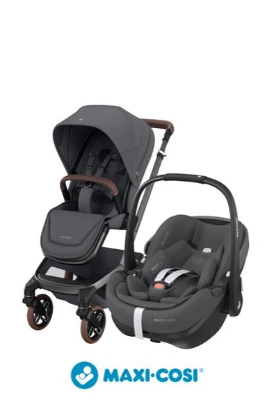 Maxi-Cosi Fame-Pebble 360 Pro Portbebeli Led Işıklı Entegre Telefon Şarj Üniteli Premium Bebek Arabası Twillic Graphite