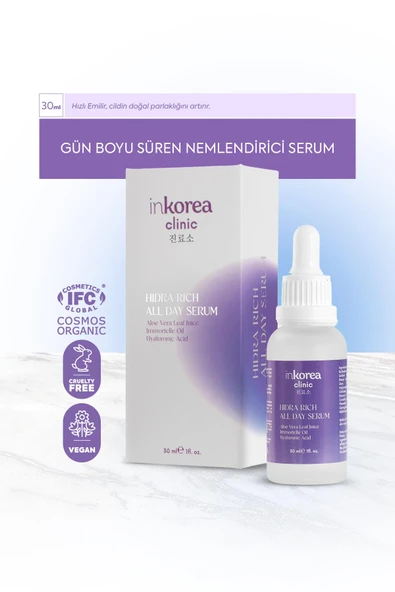 İnkorea Gün Boyu Süren Nemlendirici Serum - Hidra Rich All Day Serum - 2
