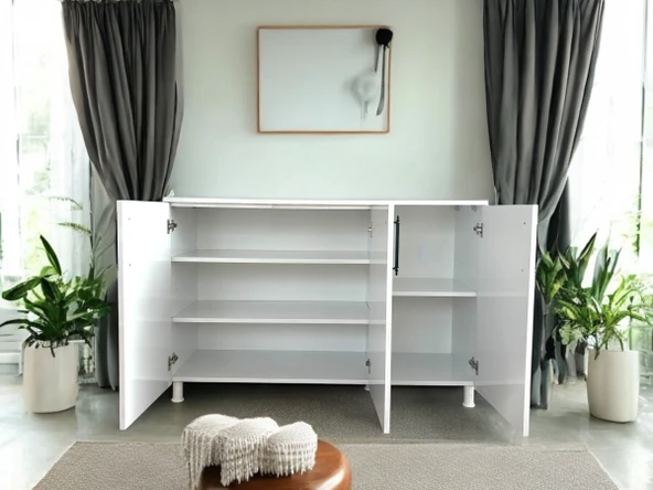 Woodnat Mutfak Dolabı, Kiler Dolabı, Banyo Dolabı, Kahve Köşesi 120x45x85 cm - 3