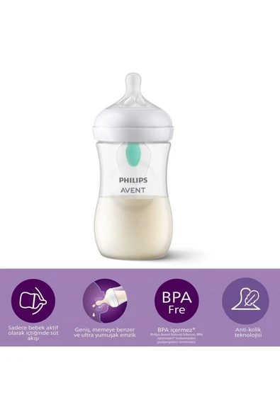 PHİLİPS AVENT NATURAL RESPONSE DOĞAL TEPKİLİ ANTİKOLİK PP BİBERON 1 AY 260 ML