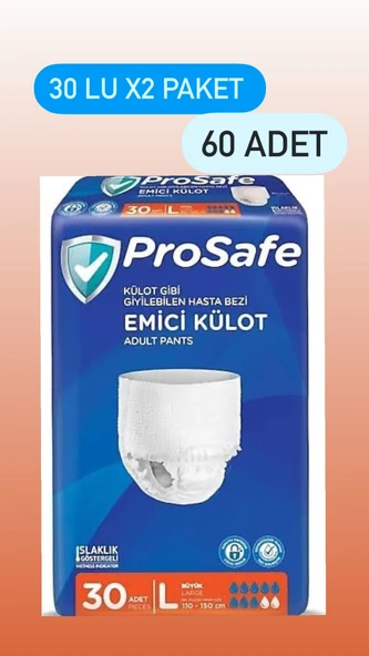 Prosafe Yetişkin Emici Külot Büyük (L) 30'lu x2