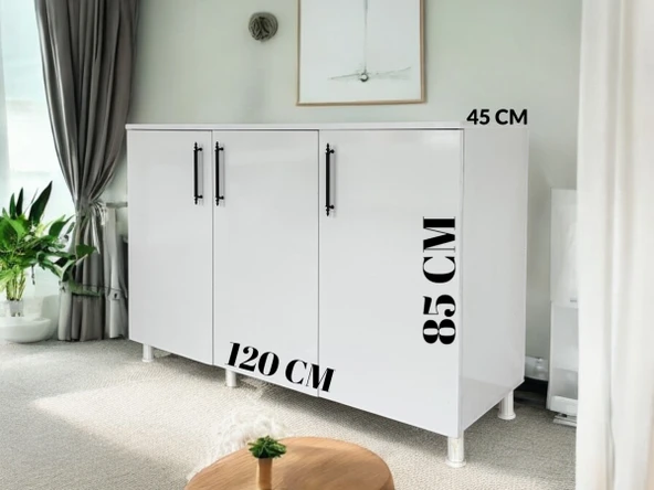 Woodnat Mutfak Dolabı, Kiler Dolabı, Banyo Dolabı, Kahve Köşesi 120x45x85 cm - 4