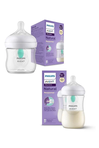 PHİLİPS AVENT NATURAL RESPONSE DOĞAL TEPKİLİ ANTİKOLİK PP BİBERON 0 AY 125 ML + 1 AY  260ML SET