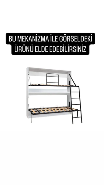 MODAMOB Akıllı Mobilya Duvar Yatağı Ranza Mekanizması(KENDİ DUVAR YATAĞINI YAP) - 2