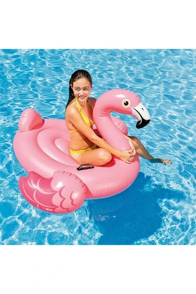 INTEX Flamingo Binici - Şişme Flamingo - Bot Deniz Flamingo Binici - Havuz Flamingo Şişme 142x137x97 cm.