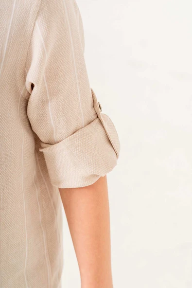 Uzun Kol Yarım Düğmeli 2 Parça Erkek Çocuk Gömlekli Takım - Resim 6