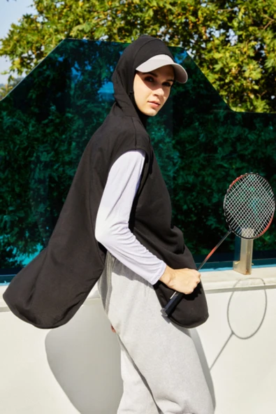 Hijab Sport Sweat. - Siyah - 2