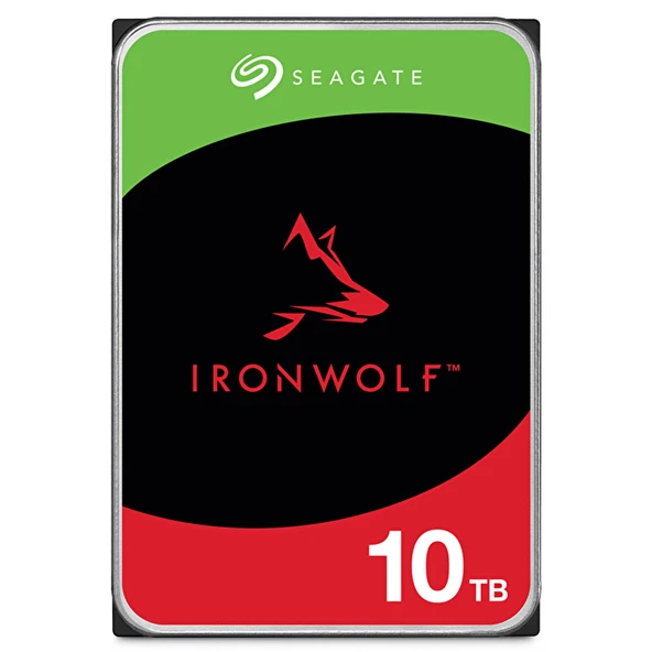 SEAGATE IronWolf NAS 10TB 7200rpm 256MB 180TB/Y Sata3 NAS 3.5" Harddisk (ST10000VN000)