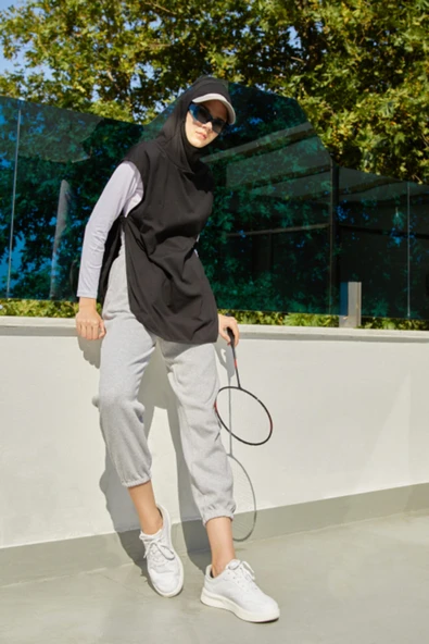 Hijab Sport Sweat. - Siyah - 4