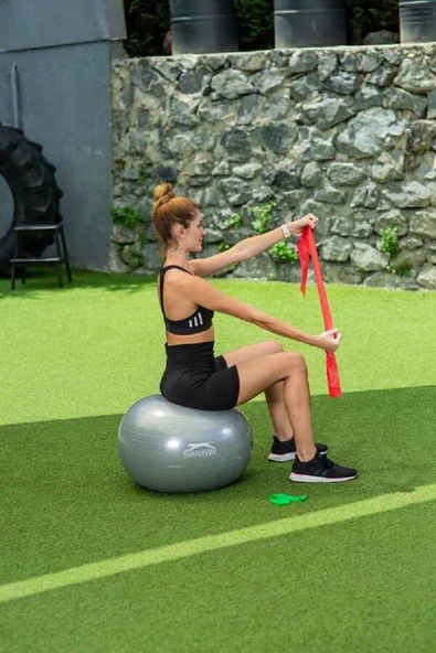 Slazenger Active Pilates Set (55 Cm Gymball + Pilates Bandı + Loop Band) - 3