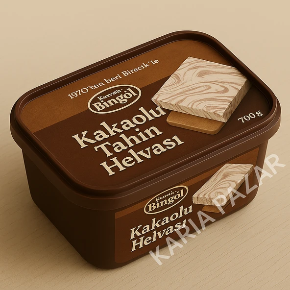 Bingöl Kakaolu Tahin Helvası 700 g | El Yapımı Büyük Boy ürün görseli