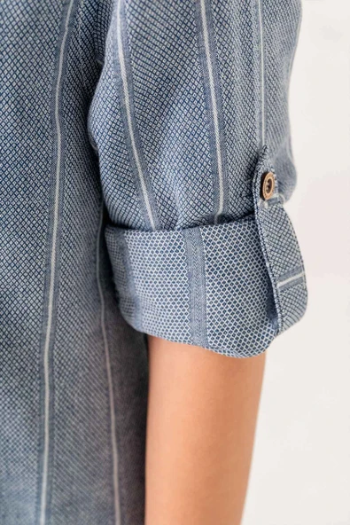 Uzun Kol Yarım Düğmeli 2 Parça Erkek Çocuk Gömlekli Takım - Resim 11