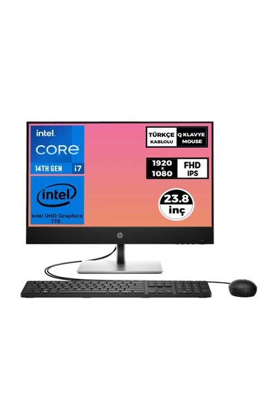 HP ProOne 440 G9 i7-14700T 16GB 1TB SSD 23.8" FHD Freedos All In One Bilgisayar 9H6K8ET 3