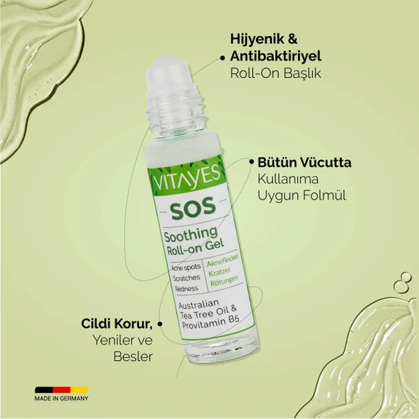 VITAYES Sos Serum Sivilce Siyah Nokta Akne Sinek Isırması Cilt Problemi Onarıcı Çay Ağacı Yağı Cilt Serumu (10 ml) - 2