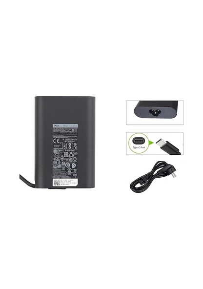 DELL 20 Volt 3.25 Amper 65W Type-C Uçlu Orijinal Notebook Adaptör DP/N: 02YK0F 2YK0F JJV9D 0JJV9D 0V