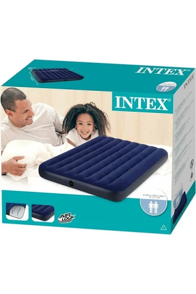 INTEX 64758 Çift Kişilik Şişme Yatak 137x191x25cm