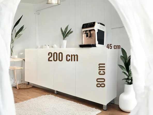 Wooddnat  Konsol, Mutfak Dolabı, Büfe, Dolap, Tv Ünitesi, Çok Amaçlı Dolap 200x80x45 - 3